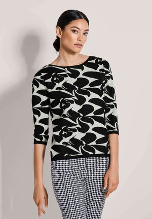 Strickpullover - black   off-white