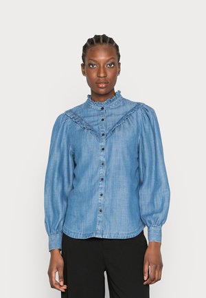 RUFFLE TENCEL - Bluser - denim