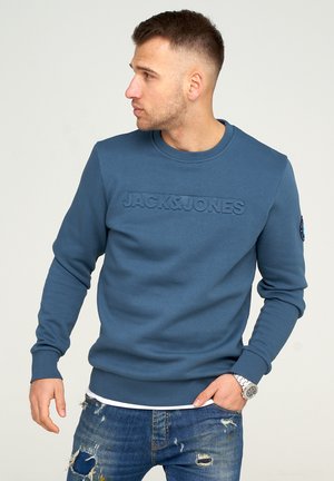 Jack & Jones JCOBOOM CREW NECK - Sweatshirt - orion blue
