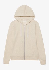 Mikina so zipsom - mottled beige
