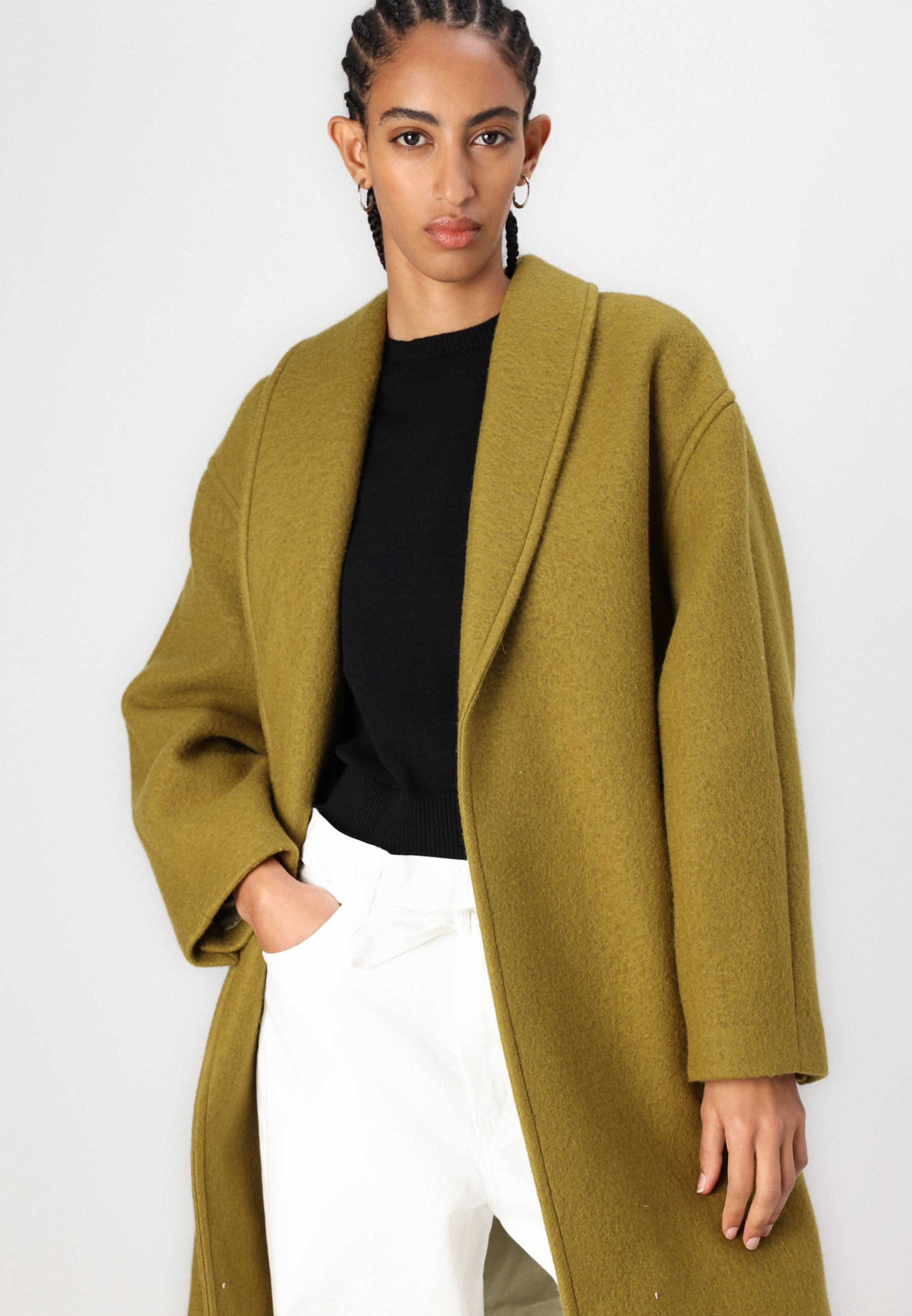 American Vintage BAZYBAY - Classic coat - olive/light brown