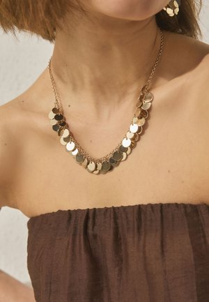 Next, DISC CHAIN STATEMENT NECKLACE . - Necklace - gold tone