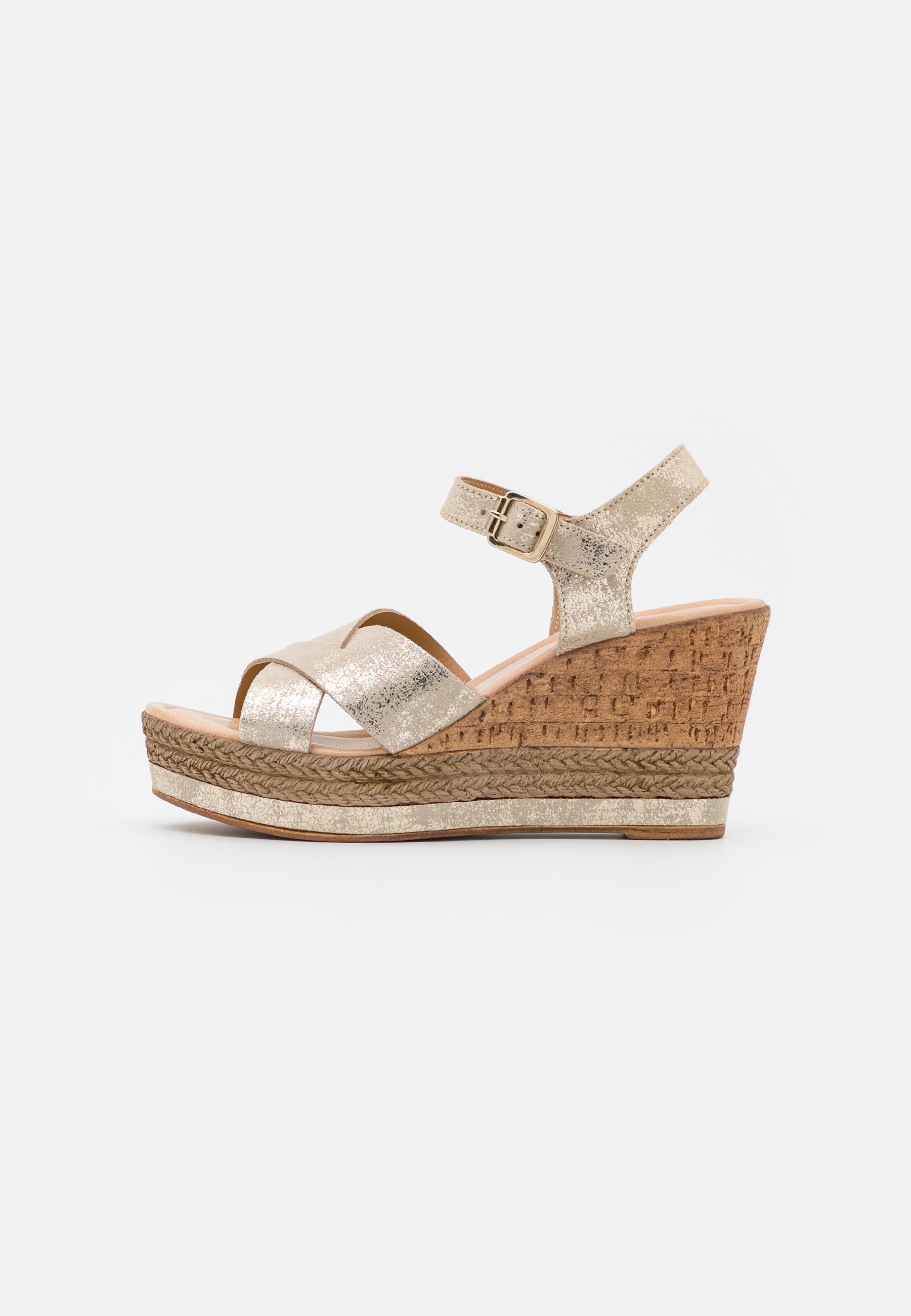 Lazamani Sandalen met plateauzool - gold/goudkleurig - Zalando.nl
