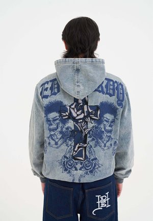 FLAMING CROSS ZIP THRU  - Jeansjacke - bleach