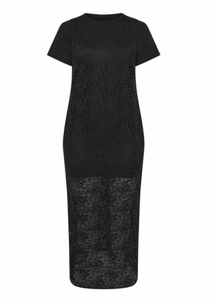 Yours Clothing, PLUS SIZE SHIRT DRESSES - Maxikjoler - black