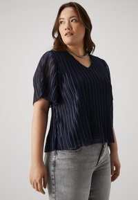 Vero Moda Curve VMCMALONE 2/4 BELL SLEEVE - Palaidinė - navy