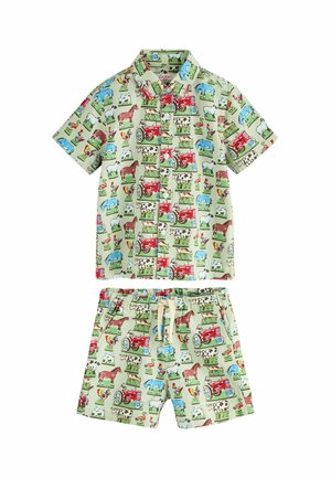 REGULAR FIT - SET - Shorts - green farm all over printed