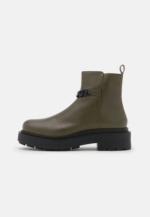 Cowboy-/Bikerstiefelette - khaki