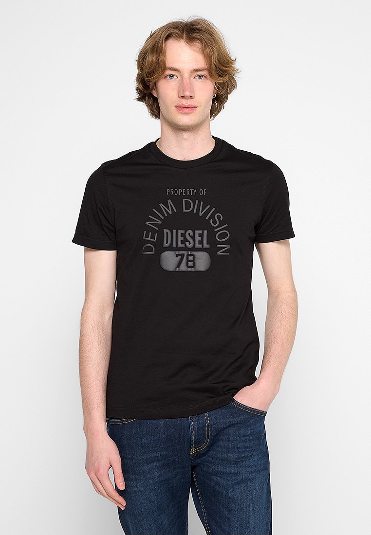 Diesel T-shirt print zwart