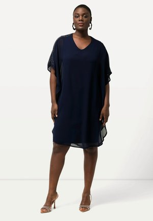Ulla Popken DOPPELLAGIG 3/4-ARM - Cocktailjurk - marine