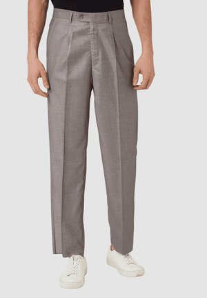 CON TEXTURA Y CORTE ESTRUCTURADO - Pantalones chinos - gris