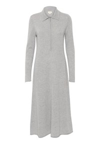 Part Two Stickad klänning - light grey