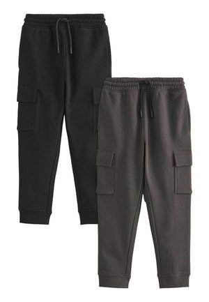 2 PACK-REGULAR FIT - Cargohose - new black grey