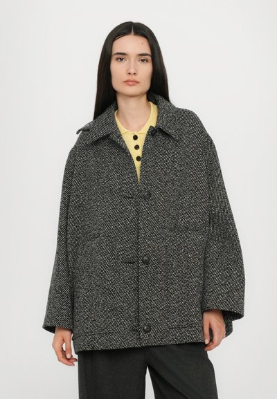 CLOSED Palton scurt - grey heather