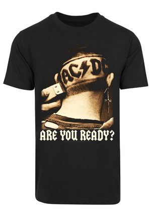 ACDC ARE YOU READY HAIR SHAVE  PREMIUM ROCK METAL MUSIK BAND FA - Print T-shirt - black