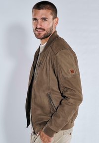 Emilio Adani Lederjacke - dunkelbraun