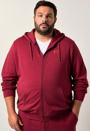 Felpa con zip - burgundy red