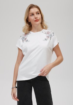 Anna Field Print T-shirt - white