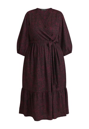 Evans, PLUS SIZE WRAP DRESSES - Jurk - dark red