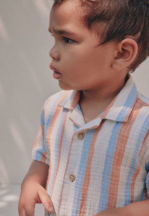 Next, REGULAR FIT - SHORT SLEEVE SET - Šortky - blue orange stripe
