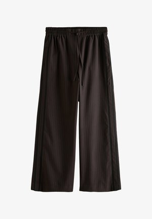 Next, PETITE FIT - WIDE LEG TROUSERS WITH SIDE STRIPES - Stoffhose - chocolate brown pinstripe