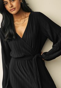 Next LONG SLEEVE PLISSÉ - Jumpsuit - black
