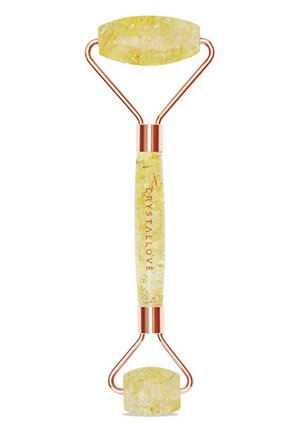 CITRINE AMBER FACIAL ROLLER - Skincare tool - yellow