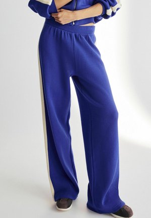 COSY WIDE LEG SIDE STRIPE - Pantaloni - blue