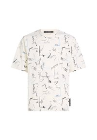 Tricou cu imprimeu - sketch all over print