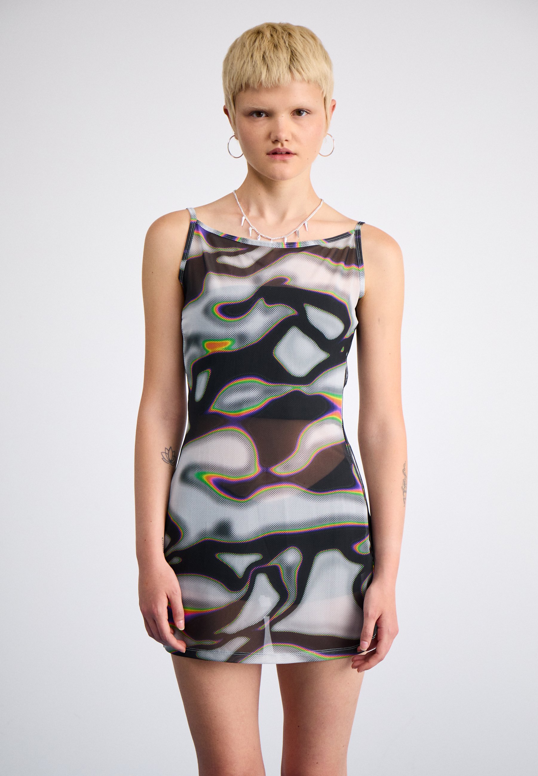 adidas Originals PRIDE MESH - Jersey dress - multicolor/grey/multi-coloured  - Zalando.ie