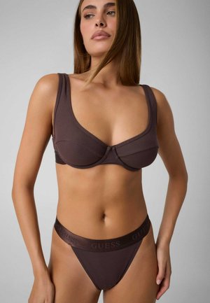 Guess, PENELOPE RIPPEN-BALCONETTE-BH MIT BÜGELN - Soutien-gorge à armatures - dunkelbraun