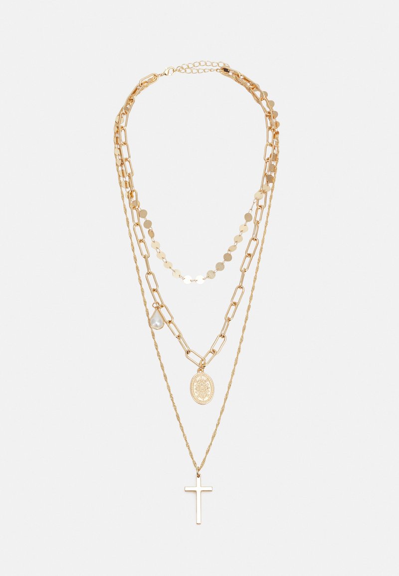 Urban Classics CROSS NECKLACE UNISEX - Ogrlica - gold-coloured