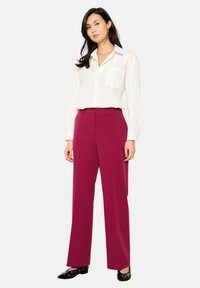 Trousers - red framboise