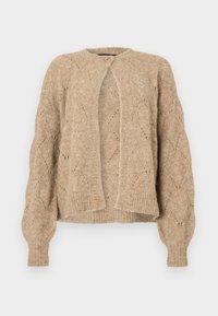 VMSHELL O NECK ONE BUTTON CARDIGAN - Ζακέτα - silver-coloured mink