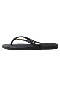 Havaianas - HAVAIANAS FLIP FLOP SLIM LOGO METALLIC - Klipklappere/ klip klapper - black Miniaturebillede 1