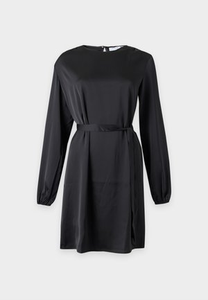 VILA, VIENNA RAVENNA L/S O-NECK DRESS - NOOS - Φόρεμα ημέρας - black beauty