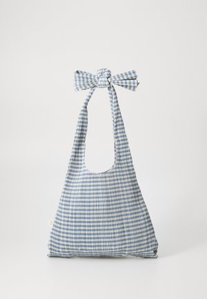 Loeffler Randall BOBBY PLEATED TOTE - Handtasche - blue gingham