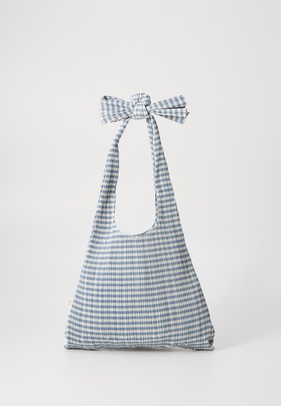 Loeffler Randall BOBBY PLEATED TOTE - Geantă de mână - blue gingham