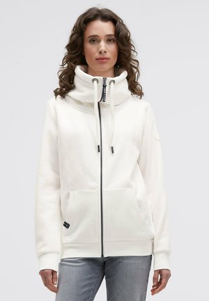 MIT HOHEM KRAGEN - Sweatjacke - ivory