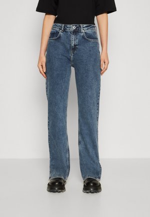 Karl Lagerfeld Jeans SLIT - Jeans Straight Leg - acid dark blue