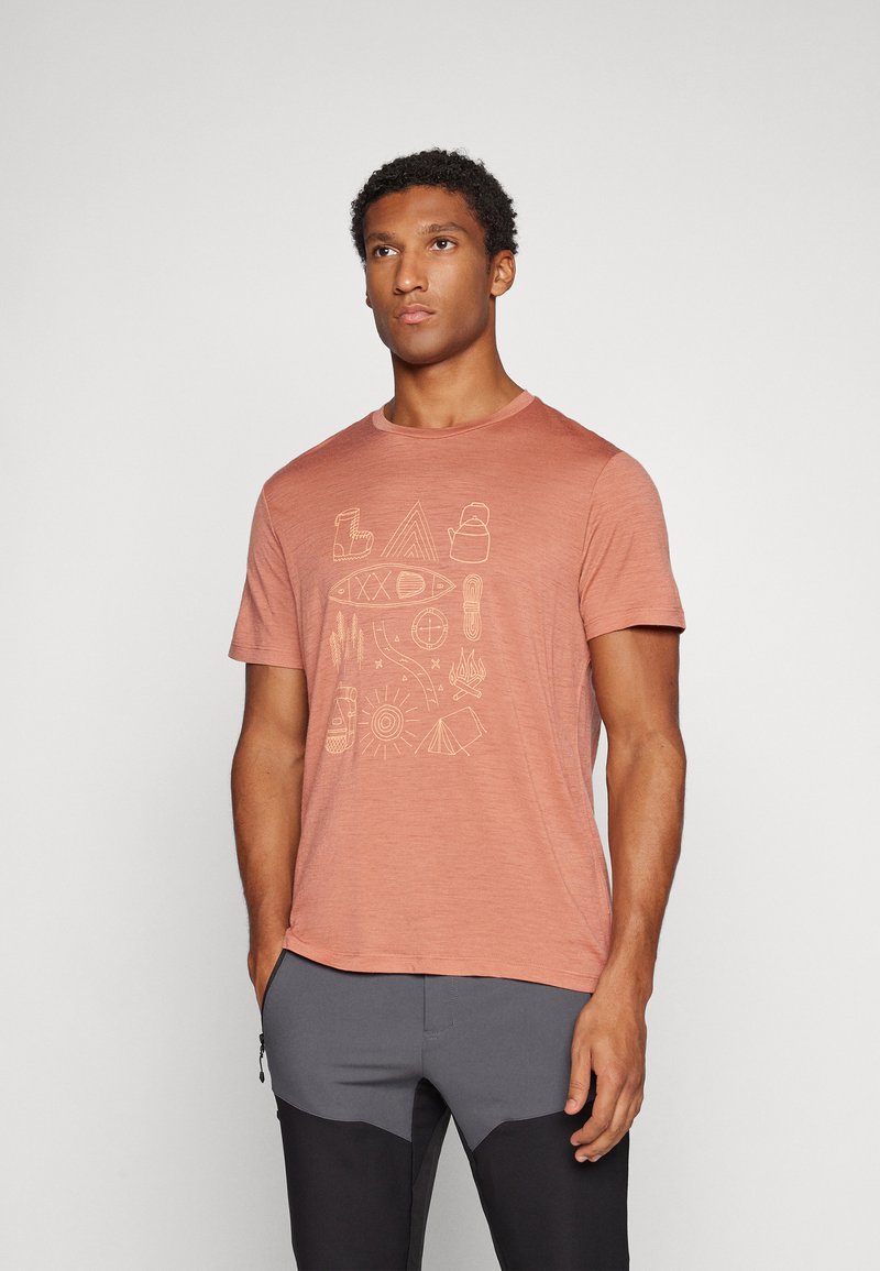 icebreaker MEN MERINO 150 TECH LITE SS TEE CAMP ESSENTIALS - Sportovní tričko - cedar wood