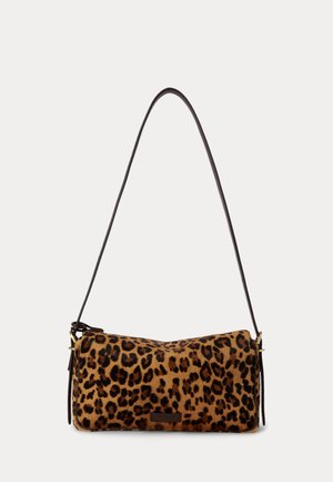 Lauren Ralph Lauren, LEOPARD-PRINT MEDIUM FARRAH SHOULDER BAG - Дамска чанта - chestnut brown