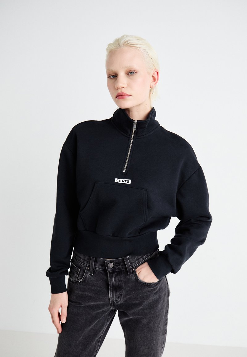 Levi's® LSEGRAPHIC SARA 1/4 ZIP - Ikdienas džemperis - black