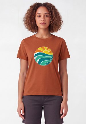 watapparel, SUMMER SUN - T-shirt imprimé - heritage brown