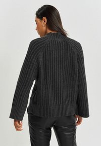 Next STITCH DETAIL LONG SLEEVE - Pulóver - charcoal grey