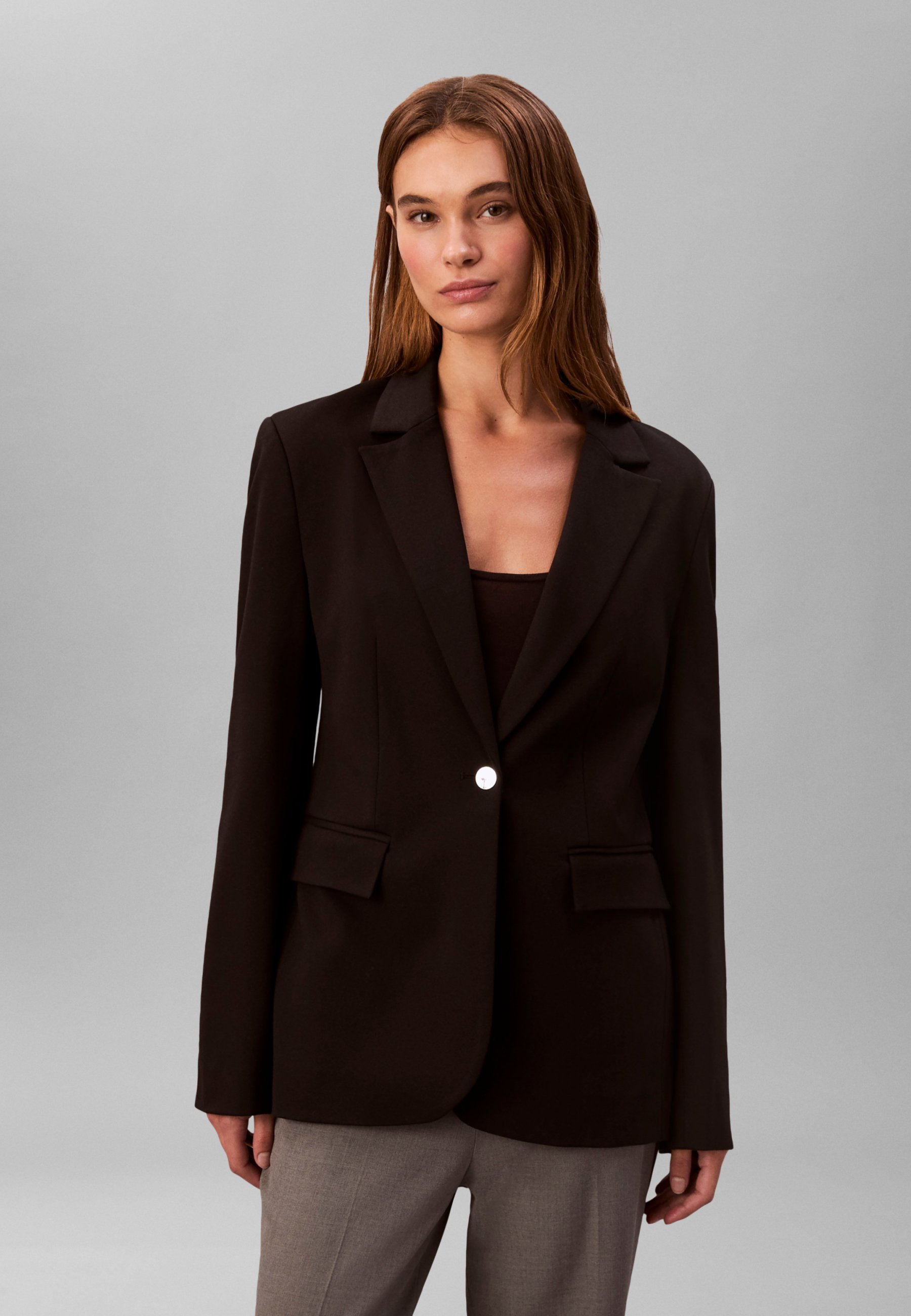 Calvin Klein PONTE - Blazer - black - Zalando.co.uk