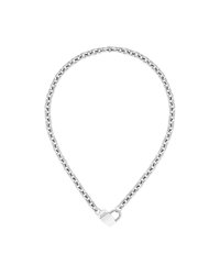 SS WITH  STAMPED BOSS MONOGRAM HEART - Smykke - silver coloured