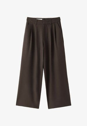 Stradivarius, WIDE-LEG SMART TROUSERS WITH BUTTONS 04536428 - Pantalon classique - brown