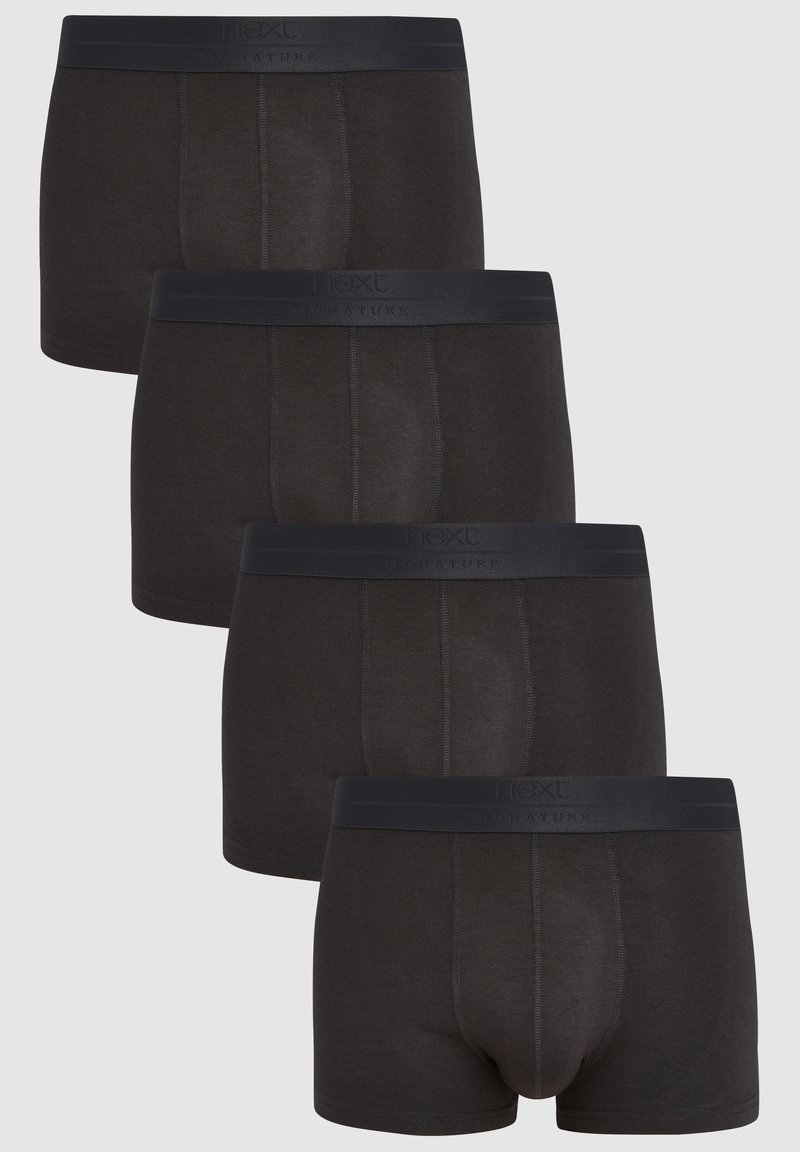 Svart bomullboxershorts i uppsättning om fyra, med en mjuk textur, elastisk midjeband med logotyp, och strukturerad paneldetaljering.