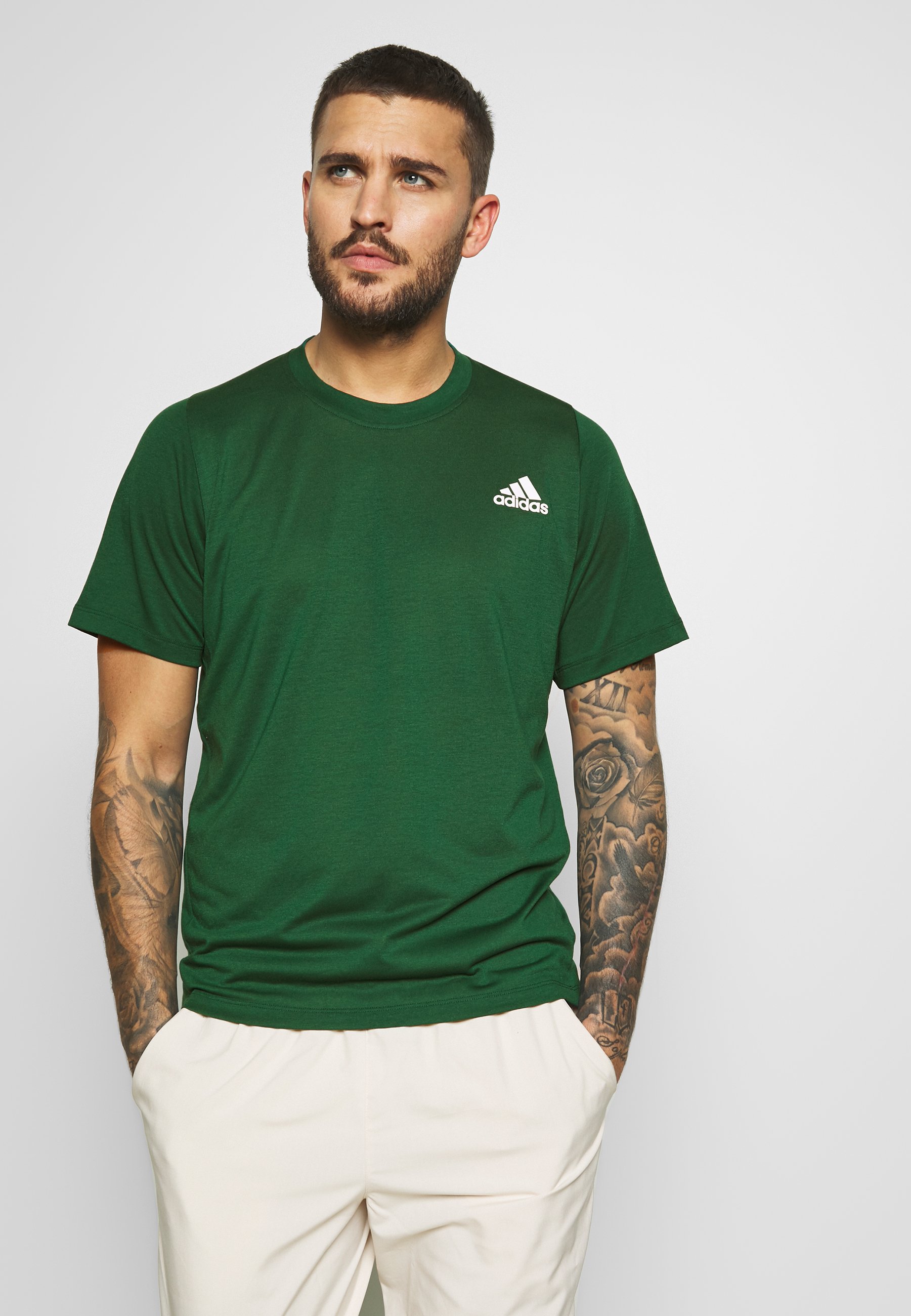 adidas Performance T Shirt basic green Zalando.at adidas Performance T Shirt basic green Zalando.at